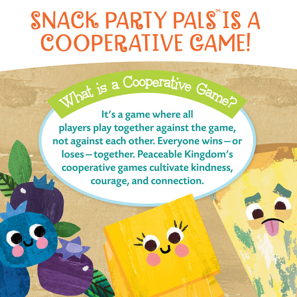 Snack Party Pals Peaceable Kingdom Cooperative Board Game