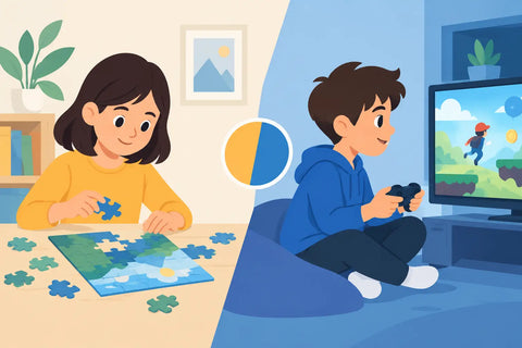 Puzzle Games Versus Video Games for Kids