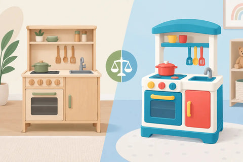 Wooden Play Kitchen Versus Plastic for Kids