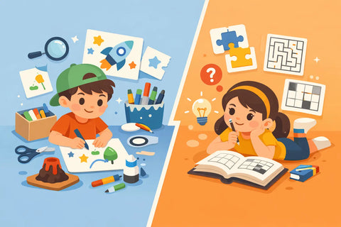 Activity Kits Versus Puzzle Books for Kids