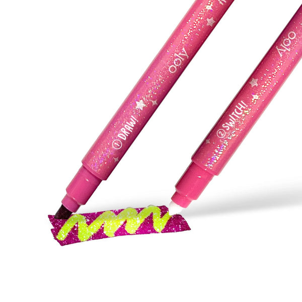 OOLY Switcheroo Sparkle Glittery Color Changing Markers - Set of 12