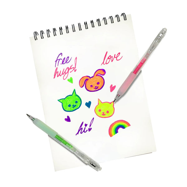 OOLY Jelly Gloss Neon Multi-Surface Deco Gel Pens - Set of 6
