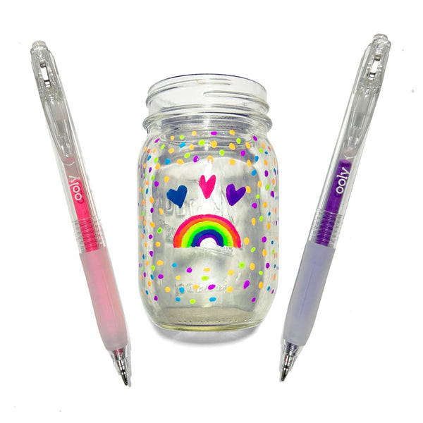 OOLY Jelly Gloss Neon Multi-Surface Deco Gel Pens - Set of 6
