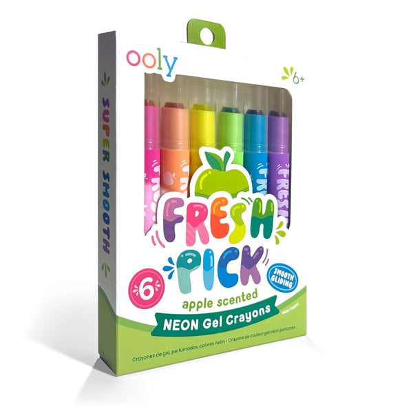 OOLY Fresh Pick Apple Scented Gel Crayons - Set of 6