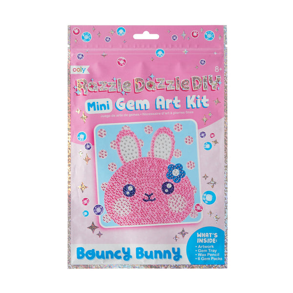 OOLY Razzle Dazzle DIY Mini Gem Art Kit - Bouncy Bunny