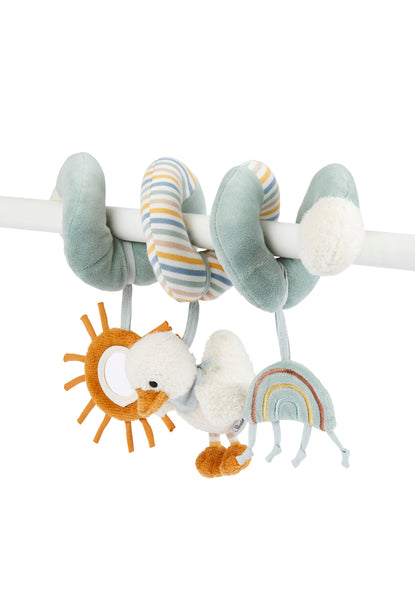 Spiral Toy Duck Edda in stone green, 26cm