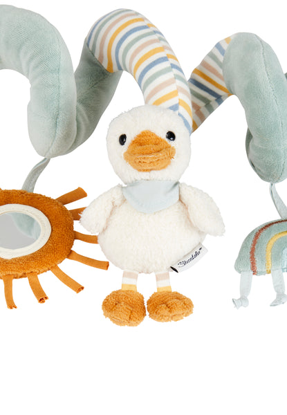 Spiral Toy Duck Edda in stone green, 26cm