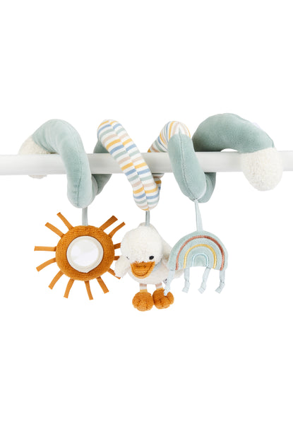 Spiral Toy Duck Edda in stone green, 26cm
