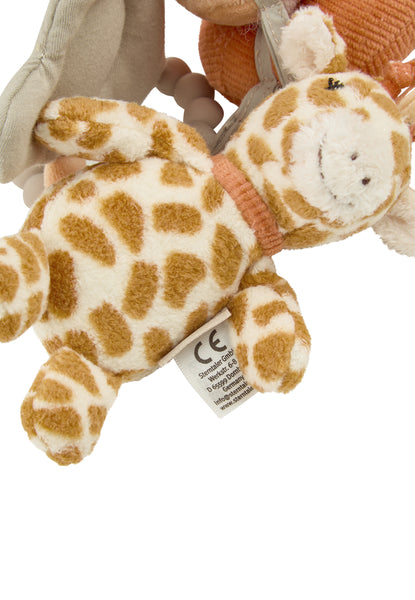 Toy spiral Giraffe Kaya with mirror and rattle