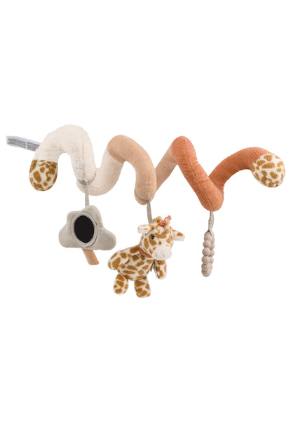 Toy spiral Giraffe Kaya with mirror and rattle