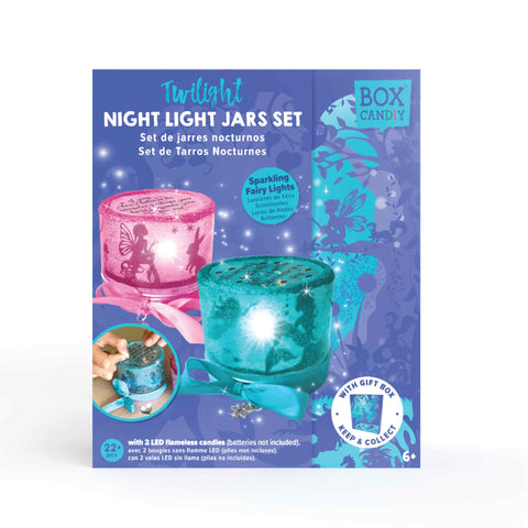 BOX CANDIY Twilight Night Light Jars Set