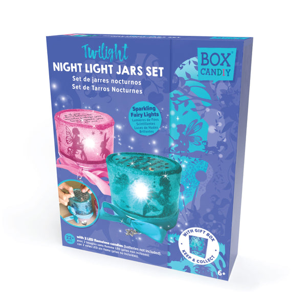 BOX CANDIY Twilight Night Light Jars Set