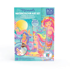 BOX CANDIY Mermaids Watercolor Art Set - Creative Craft & Painting Kit for Kids (Ages 6+)