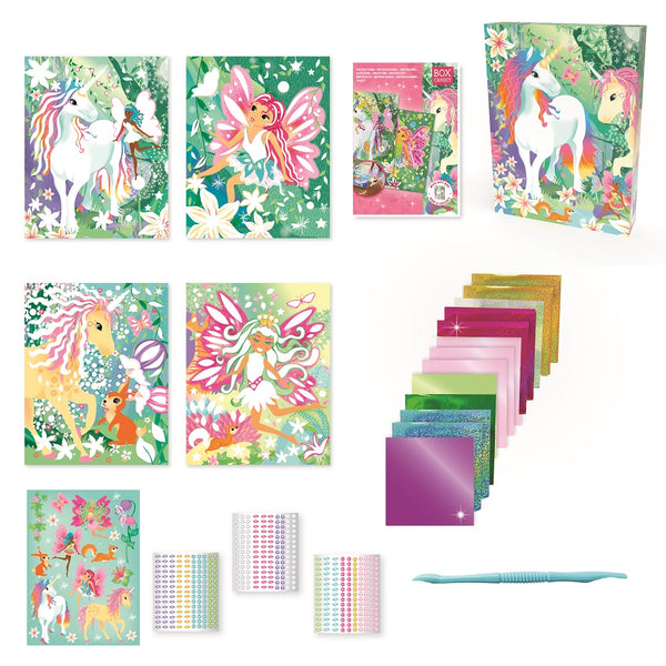 BOX CANDIY Totally Magical Unicorns Sparkling Foil & Gem Art Kit