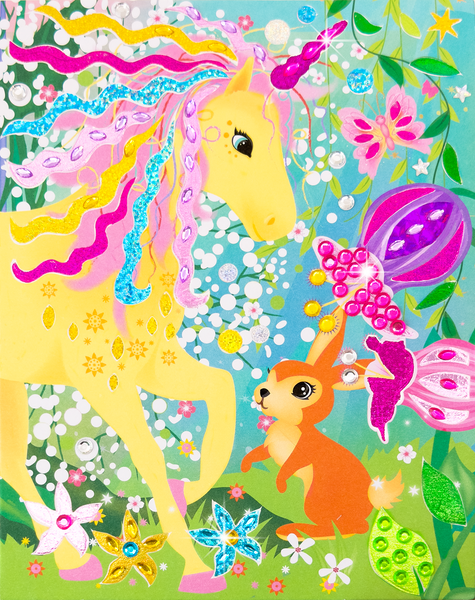 BOX CANDIY Totally Magical Unicorns Sparkling Foil & Gem Art Kit