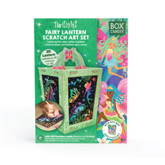 BOX CANDIY Twilight Fairy Lantern Scratch Art Set - DIY 3D Night Light Craft Kit (Ages 6+)