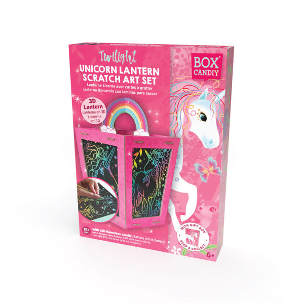 BOX CANDIY - Twilight Unicorn Lantern Scratch Art Set