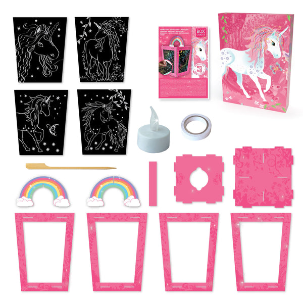 BOX CANDIY - Twilight Unicorn Lantern Scratch Art Set