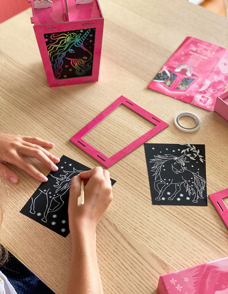 BOX CANDIY - Twilight Unicorn Lantern Scratch Art Set