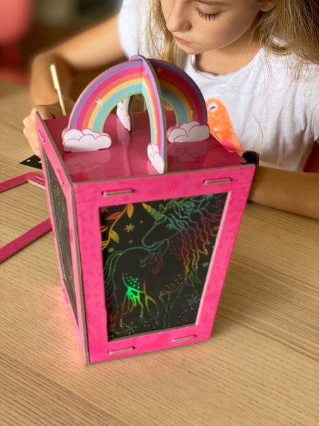 BOX CANDIY - Twilight Unicorn Lantern Scratch Art Set