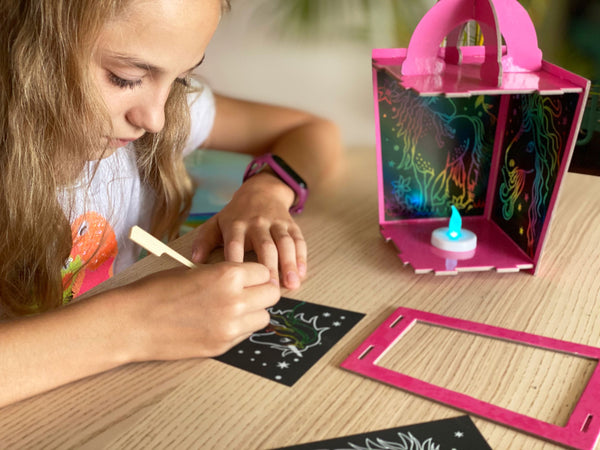 BOX CANDIY - Twilight Unicorn Lantern Scratch Art Set