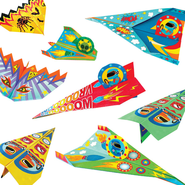 BOX CANDIY - Paper Planes - 20 Paper Planes to Colour-In & Decorate