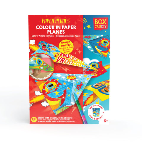 BOX CANDIY - Paper Planes - 20 Paper Planes to Colour-In & Decorate