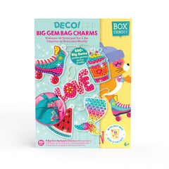 BOX CANDIY Deco! Big Gem Backpack Charms - DIY Diamond Painting Craft Kit for Kids (Ages 6+)