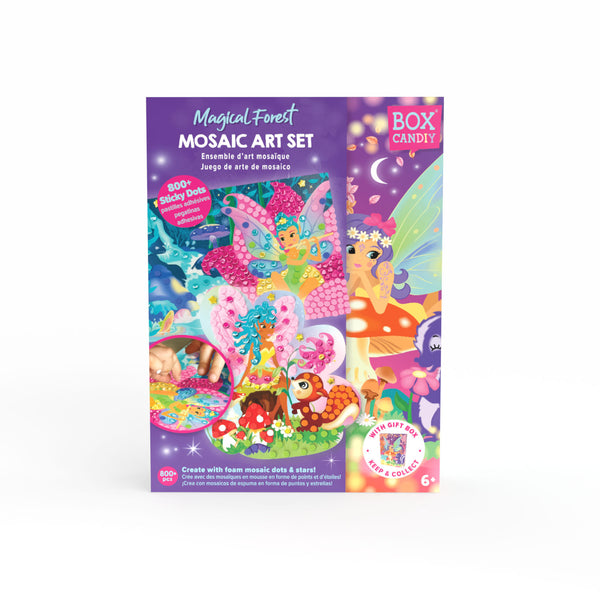 BOX CANDIY Magical Forest Mosaic Art Set – DIY Fairy Craft Kit for Kids (Ages 6+)