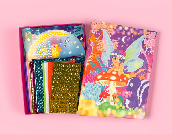 BOX CANDIY Magical Forest Mosaic Art Set – DIY Fairy Craft Kit for Kids (Ages 6+)
