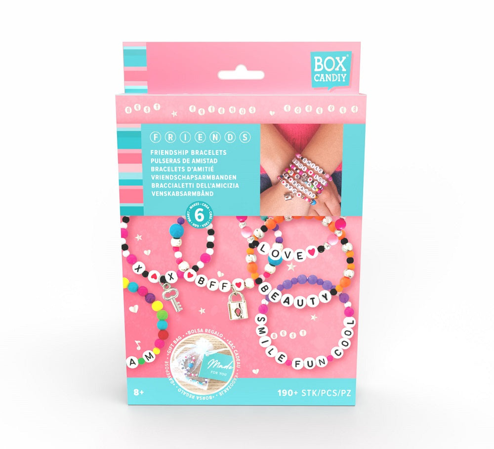 BOX CANDIY Best Friends Forever Friendship Bracelets Kit – DIY Jewelry Set (Ages 8+)