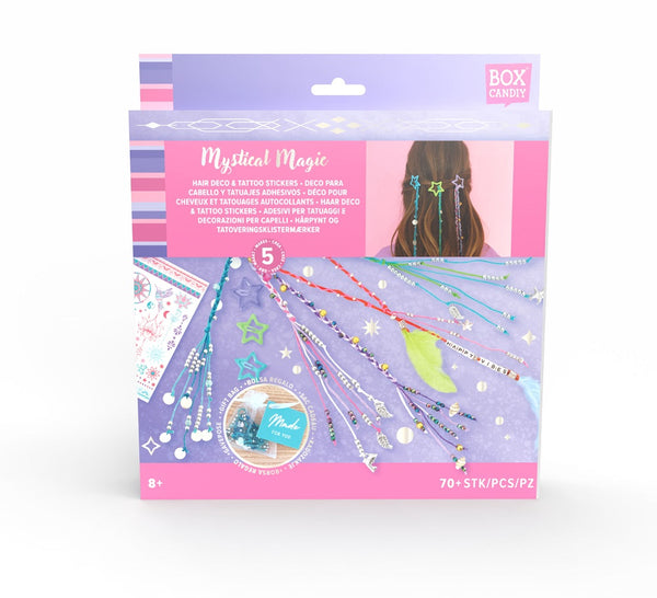 BOX CANDIY® Mystical Magic Bohemian Hair Deco & Tattoo Stickers Set