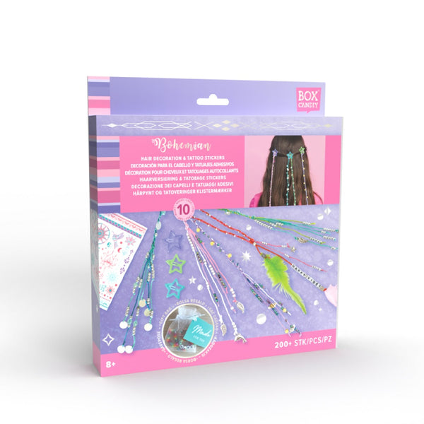 BOX CANDIY® Mystical Magic Bohemian Hair Deco & Tattoo Stickers Set