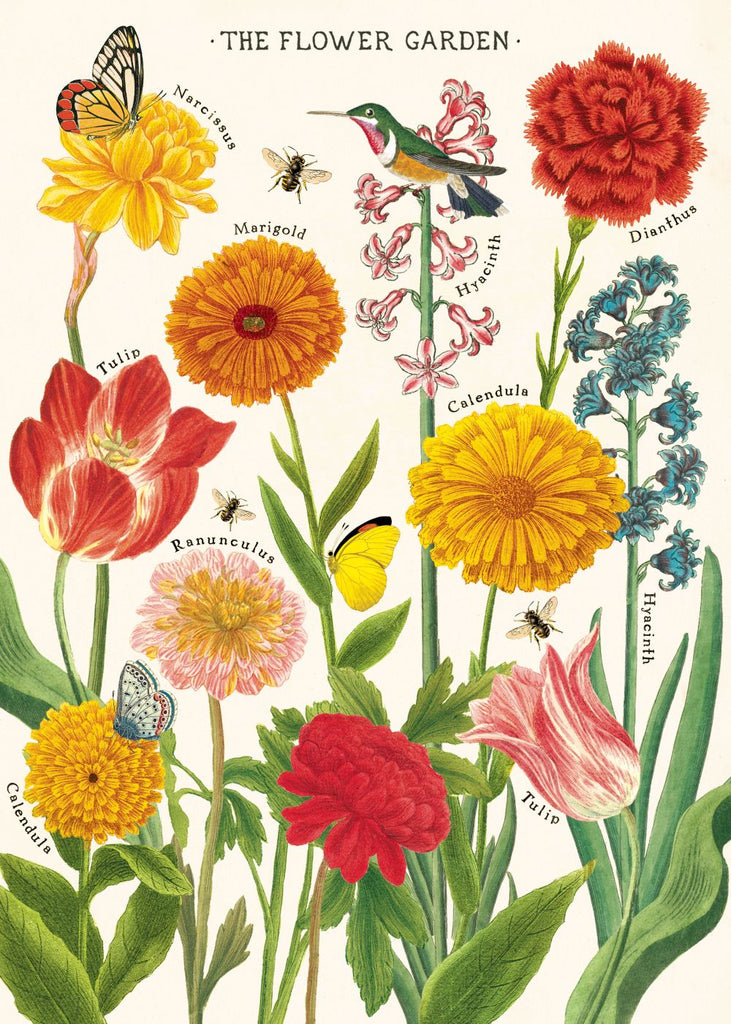 Cavallini Decorative Poster - Flower Garden