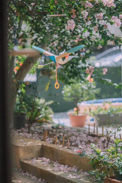 Wood Mobile Baby Bird from Eguchi