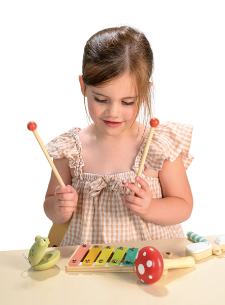 Mentari Toys Wooden Woodland Music Set for Kids - first musical set!