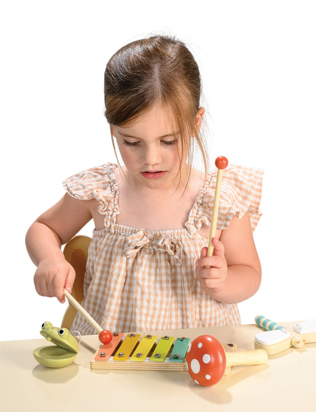 Mentari Toys Wooden Woodland Music Set for Kids - first musical set!