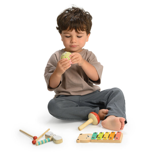 Mentari Toys Wooden Woodland Music Set for Kids - first musical set!