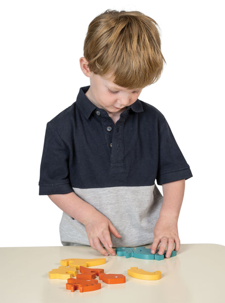 Mentari Toys Dino Saws (First Wooden Jigsaw)