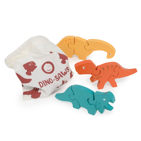 Mentari Toys Dino Saws (First Wooden Jigsaw)