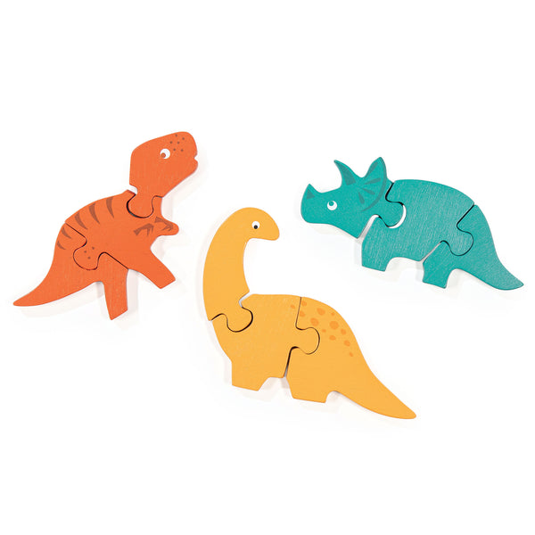 Mentari Toys Dino Saws (First Wooden Jigsaw)