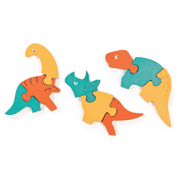 Mentari Toys Dino Saws (First Wooden Jigsaw)
