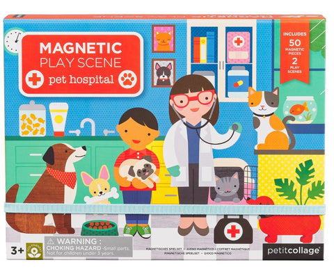 Petit Collage Pet Hospital Magnetic Play Scene