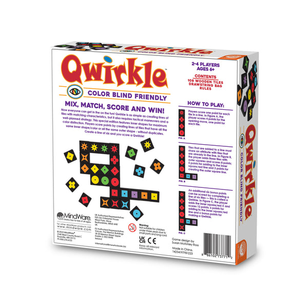 QwirkleTM: Color Blind Friendly Family Game