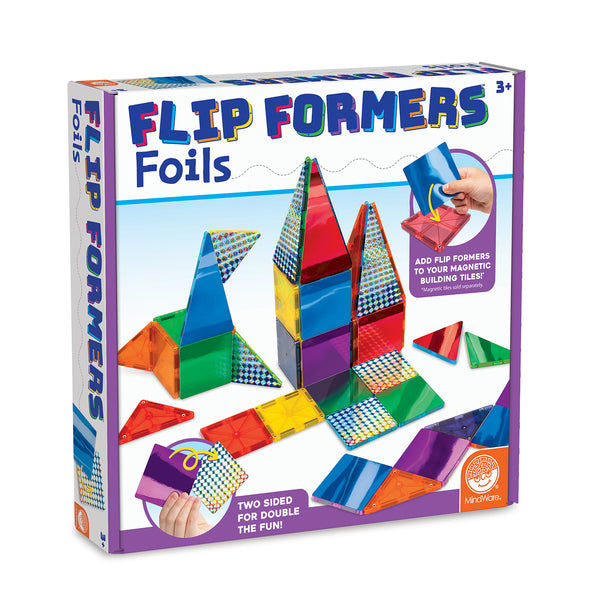 MindWare Flip Formers: Foils Magnetic Tile Toppers (50pc)