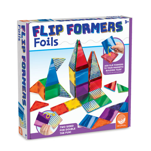 MindWare Flip Formers: Foils Magnetic Tile Toppers (50pc)