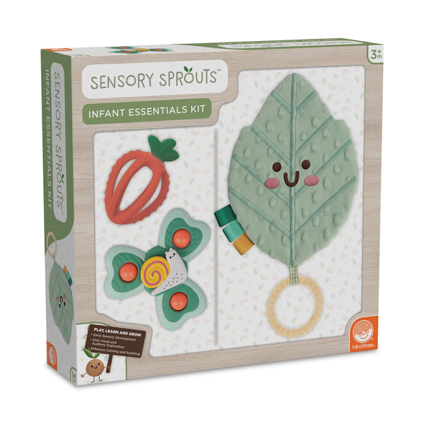 MindWare Sensory Sprouts Infant Essentials Set | Sensory & Developmental Toys for Babies