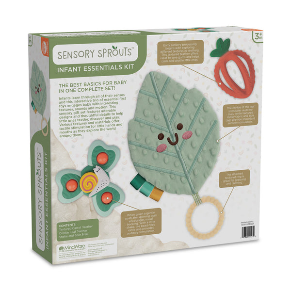 MindWare Sensory Sprouts Infant Essentials Set | Sensory & Developmental Toys for Babies