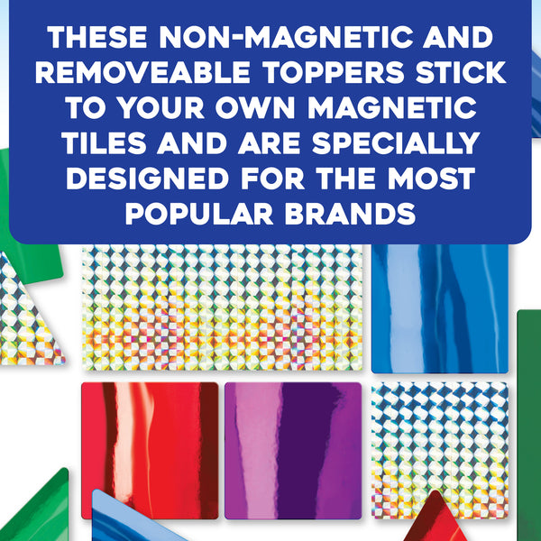 MindWare Flip Formers: Foils Magnetic Tile Toppers (50pc)