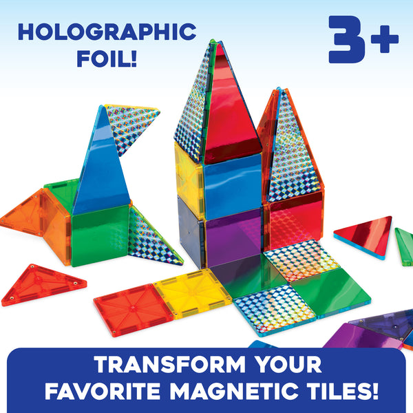 MindWare Flip Formers: Foils Magnetic Tile Toppers (50pc)